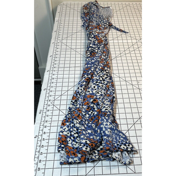 Cupshe Blue Orange Leopard Print Midi Dress Swim Cover Up XXL Keyhole Be… - Picture 11 of 11